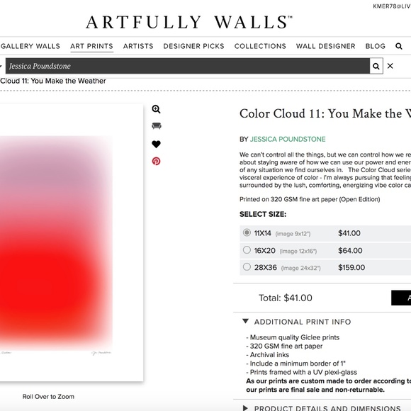 Artfully Walls Jessica Poundstone Signed Print - Picture 2 of 7